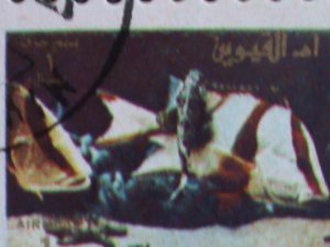 ​UMM AL QIWAIN 1973- TROPICAL FISH-UNDER WATER WORLD-CTO MINI SHEET VERY FINE