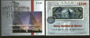 MEXICO 2147-2148, Banamex, 175th Anniversary. MINT, NH. VF. (69)