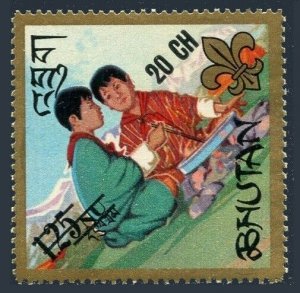 Bhutan 117J, MNH. Michel 398. New value 1970. Boy Scouts, 1967.