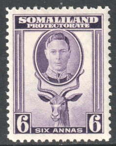 Somaliland Scott 101 - SG110, 1942 George VI 6a MH*