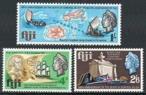 1967 Fiji 205-207 Ships with sails