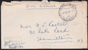 SOLOMON IS 1944 NZ FORCES cover RNZAF / C / NZAPO cds, censor.............A7752