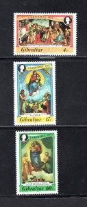 Gibraltar #456-458  VF, Unused, Raphael Paintings, CV $2.95 ..... 2440285