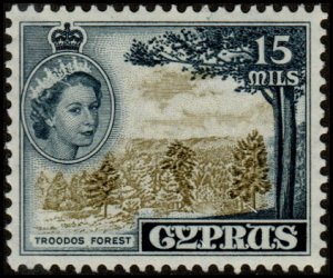 Cyprus 172 - Mint-H - 15m Troodos Forest (1955) (cv $3.50)