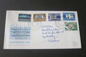 Netherlands 1969 Sc B444-8 FDC