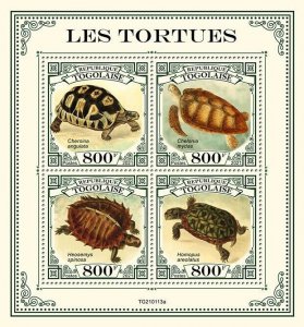 Togo 2021 MNH Turtles Stamps Tortoises Green Sea Turtles Reptiles 4v M/S