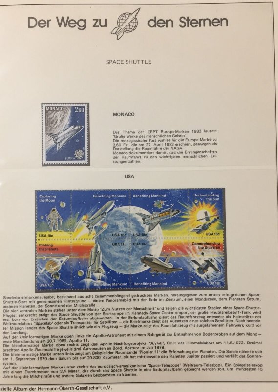 Space Der Weg Den Sternen MNH Stamps+Cover Special Pack ZK1242