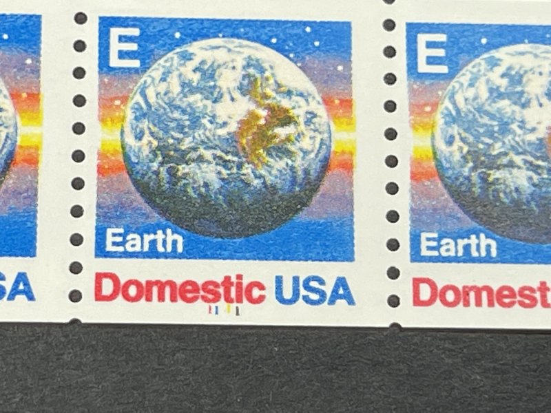 U.S.# 2279-MINT/NH--PLATE # COIL STRIP OF 5--(P#1111)---EARTH-E RATE--1988