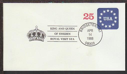 King Queen of Sweden US Royal Visit Cancel cover BIN 16411