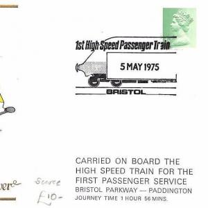 GB RAILWAY Cotswold Cover First High Speed Passenger Service BRISTOL 1975 AO219