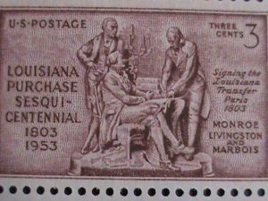​UNITED STATES-1953-SC#1020  150TH ANNIVERSARY OF LOUISIANA PURCHASE-MNH SHEET