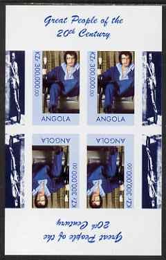 Angola 1999 Great People of the 20th Century - Elvis #1 i...