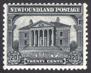 Newfoundland 1928 20c Black PERF 13x13.5 DLR SG 176 Sc157v UMM/MNH Cat£25($32)+