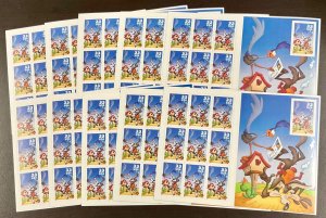 3392 Roadrunner & Wile E. Coyote Lot of 10 imperf single 33 c sheets of 10