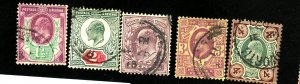 GREAT BRITAIN #129-30 132-33 135 USED FVF Cat $122