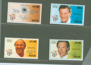 Niue #578-581  Single (Complete Set) (Soccer)