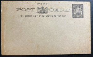 Mint Fiji Postal Stationer Postcard One Penny Black