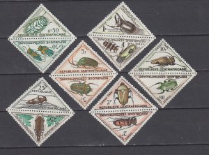 J48626 J L,Stamps 1962 central africa rep.mnh  set #j1-12 insecis