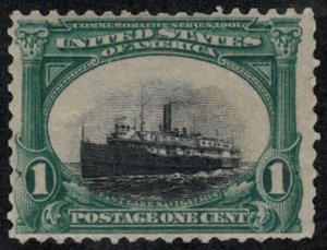 US #294 SINKING SHIP, VF/XF OG NH, a super stamp with vignette shifted way do...