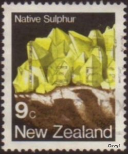 New Zealand 1982 Sc#760, SG#1282 9c Native Sulphur, Minerals, USED.