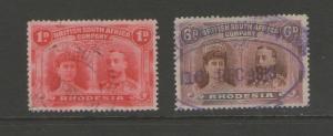 Rhodesia 1910 SG 125,144 FU