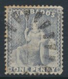 Barbados SG 74 SC# 51b  Used  Grey Blue  perf 14  see scans and details