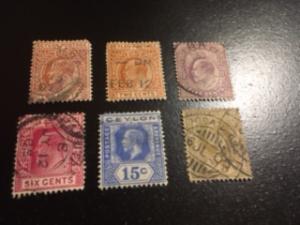 Ceylon sc 178,178a,181,182,185,186 uhr