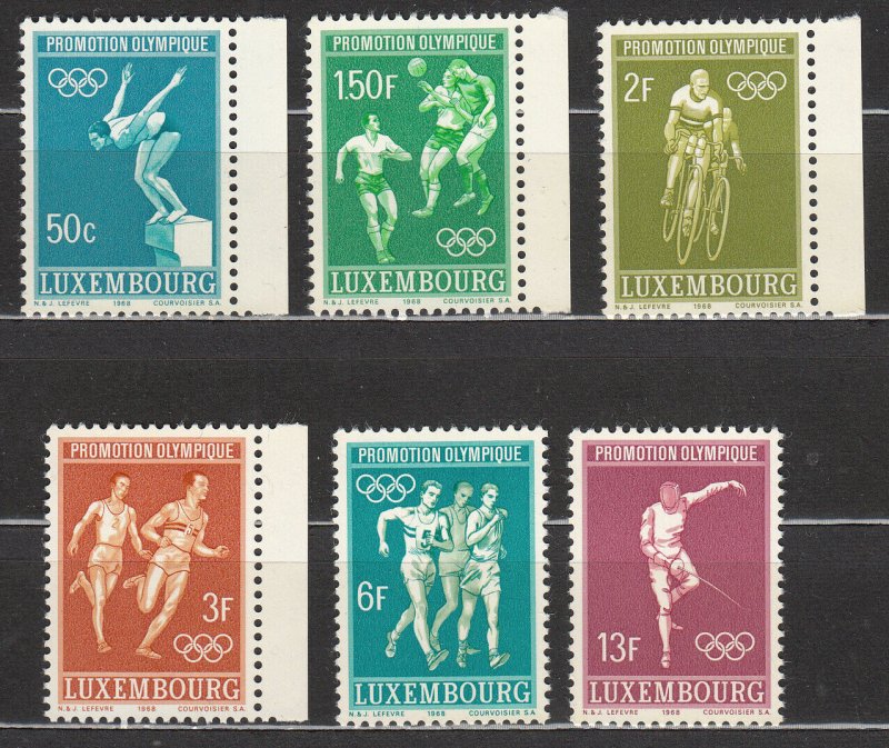 Luxembourg - 1968 Olympic Games Sc# 460/465 - MNH (7078)