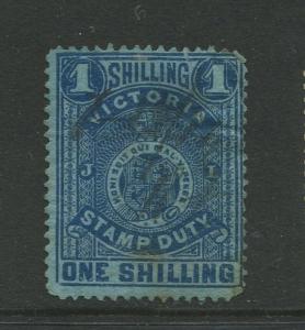 STAMP STATION PERTH: Australia Victoria #? Used 1879? Single 1/- Stamp