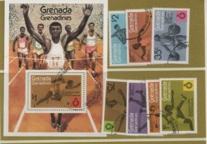 Thematic Stamps - GRENADA GREN 1975 PAN-AM GAMES 7v + M/S used