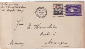 united states 1933 washington  stamped stamps envelope coverref r14625