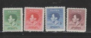 PAPUA NEW GUINEA #118-121 1937 CORONATION ISSUE MINT VF LH O.G aa