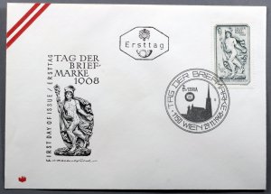 Austria #B324 First Day Cover Semi-Postal Stamp Day