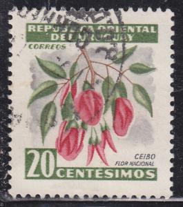 Uruguay 615 Ceibo, Natl. Flower 1954