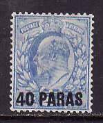 Great Britain Turkish Empire-Sc#8-unused hinged KEVII-40pa on 2&1/2p ultra-1902-