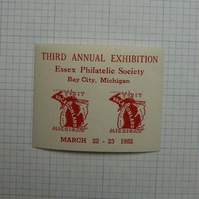 1952 3rd Annual Expo Essex Philatelic Society Bay Ciity MI Souvenir Ad