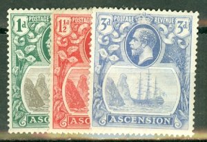 JN: Ascension 10-4 mint, 14 pulled corner perfs CV $58.75; scan shows only a few