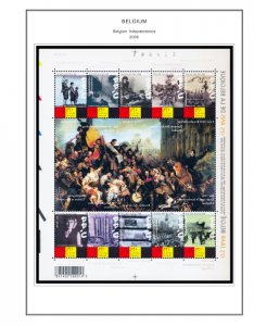 COLOR PRINTED BELGIUM 2000-2010 STAMP ALBUM PAGES (155 illustrated pages)