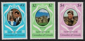 Grenadines Charles and Diana Royal Wedding 3v 1981 MNH SC#440-442