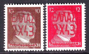 GERMANY 511A-511B RED ZANTE (GREECE) OVERPRINT OG NH U/M F/VF - VF BEAUTIFUL GUM