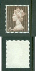 Great Britain. 1969 Queen Elizabeth II. 2Sh.6P. Brown. MNH. Sc# MH.18