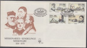 SOUTHWEST AFRICA Sc #610-3 FDC MISSIONARY with BIBLICAL PLACE NAMES