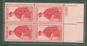 United States #FA1  Plate Block