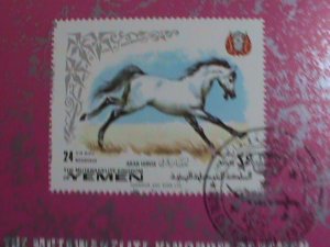​YEMEN STAMP-1969 THE MUTAWAKELITE KINGDOM OF YEMEN- HORSE-MNH S/S SHEET VF