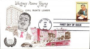 #1875 Whitney M. Young Jr. Land's End FDC