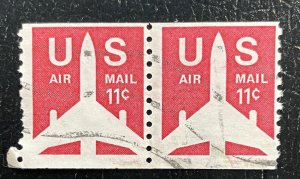 US #C82 Used Pair - Airmail 11c 1971