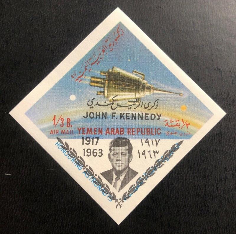 Mint 1973 Yemen John F Kennedy Airmail Imperf ! Stamp Collection Lot Sc#285-7