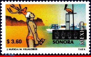 1971 MEXICO 1999 TOURISM SONORA, BIRDS, FOLKLORE, (3.60P), MNH