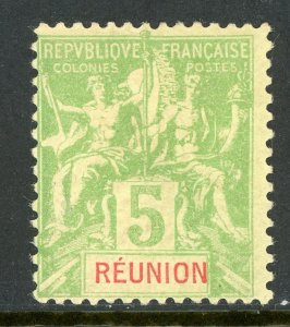 Reunion 1900 French 5¢ Peace & Colonial Scott #37 Mint T550