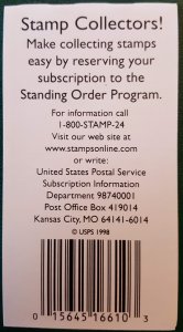 US SCOTT  BK275 BOOKLET